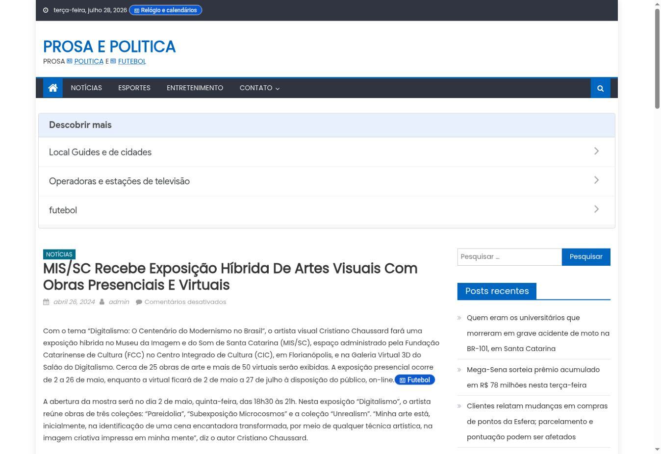 Prosa & Política — MIS/SC hosts a hybrid visual-arts exhibition